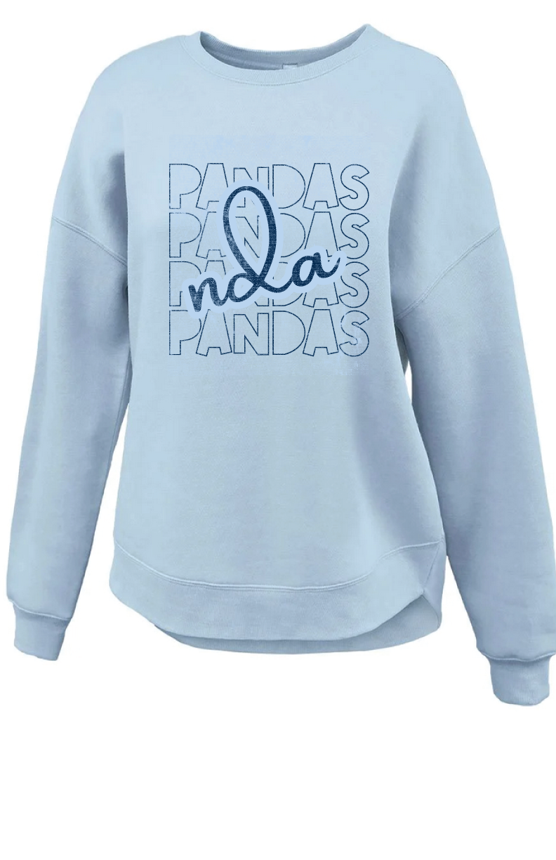 Light Blue Curve Crew Sweatshirt