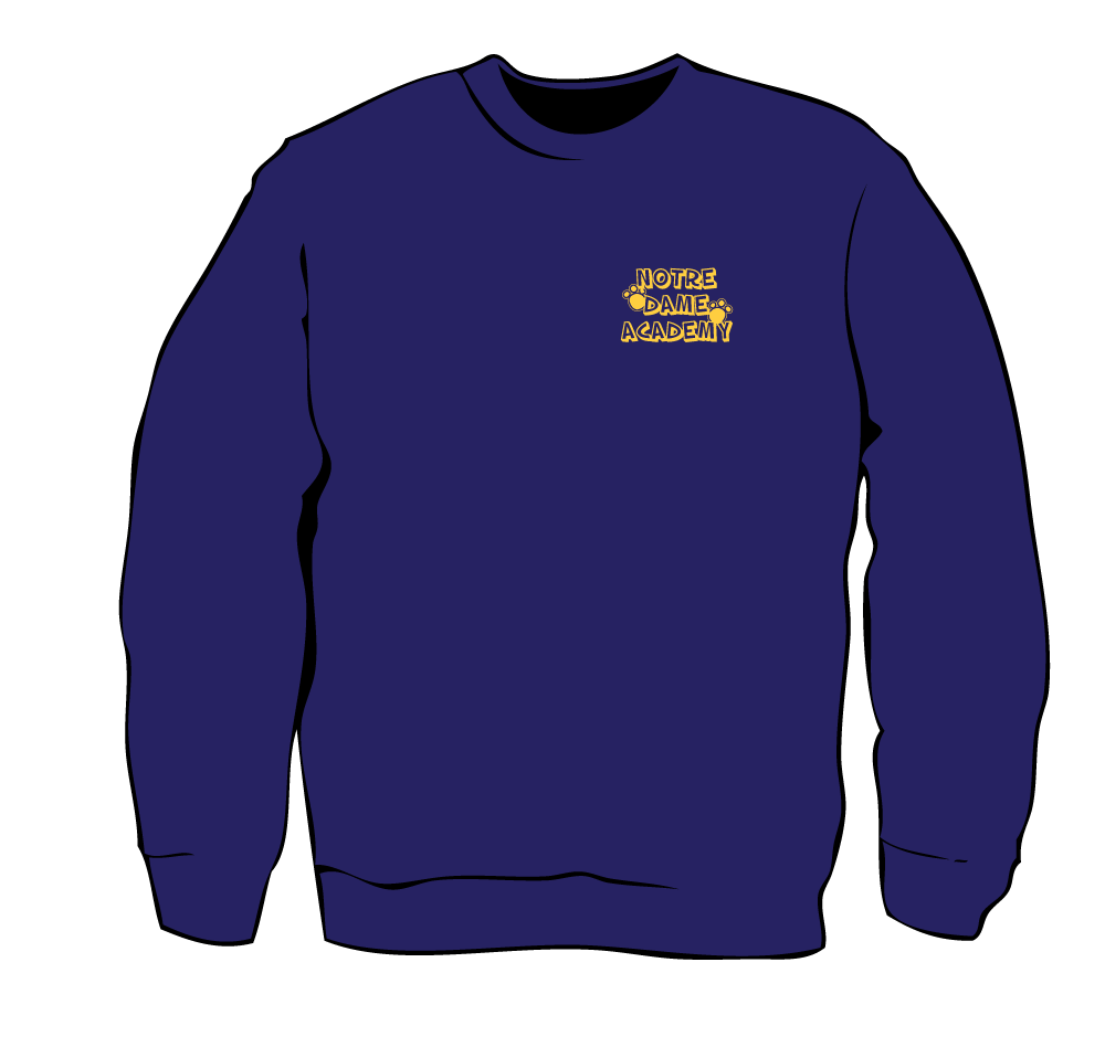 School Paw Print Crew Sweatshirts Bambootique Notre Dame