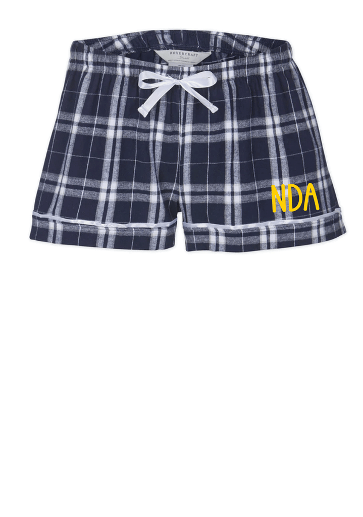 Blue and Silver Flannel Shorts