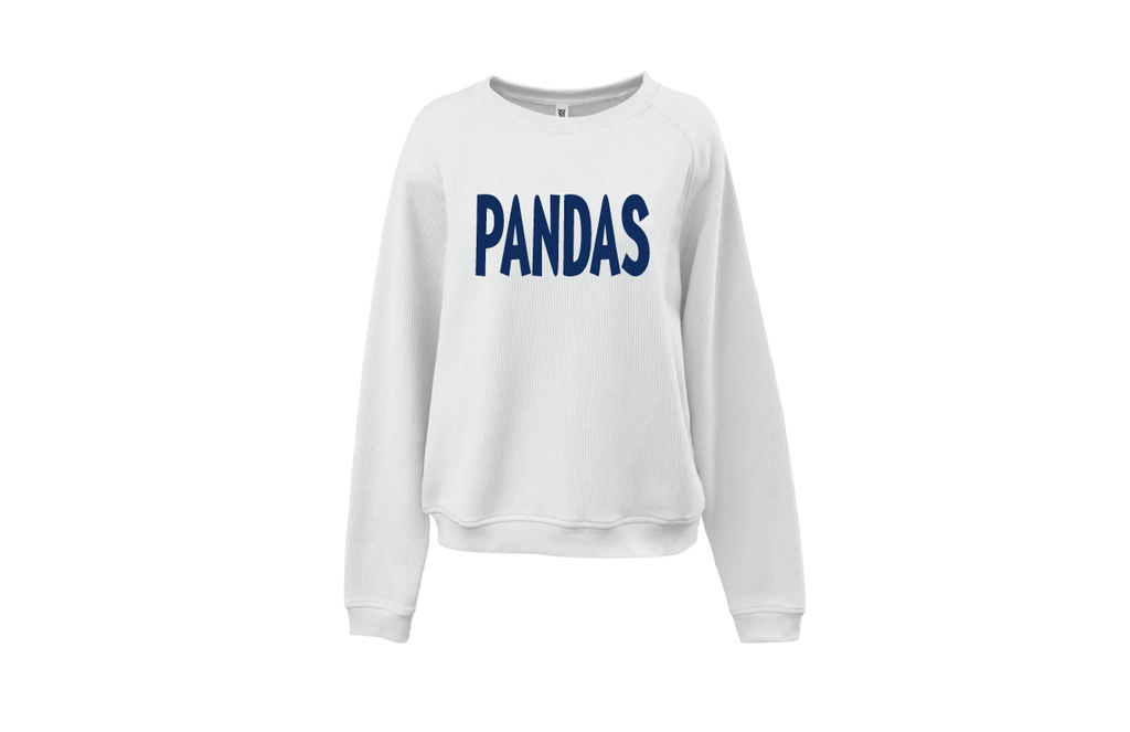 White Cord Crew Sweatshirt