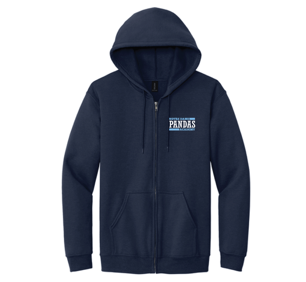 Navy Full Zip Hooded Sweatshirt