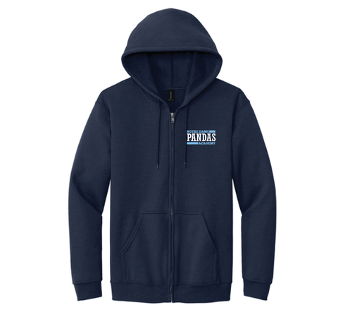 Navy Full Zip Hooded Sweatshirt