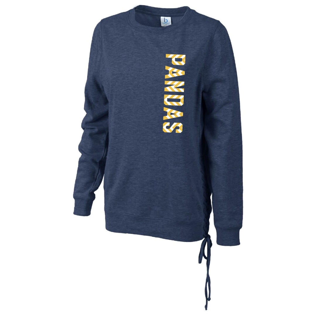 Navy Rally Lace-Up Pullover