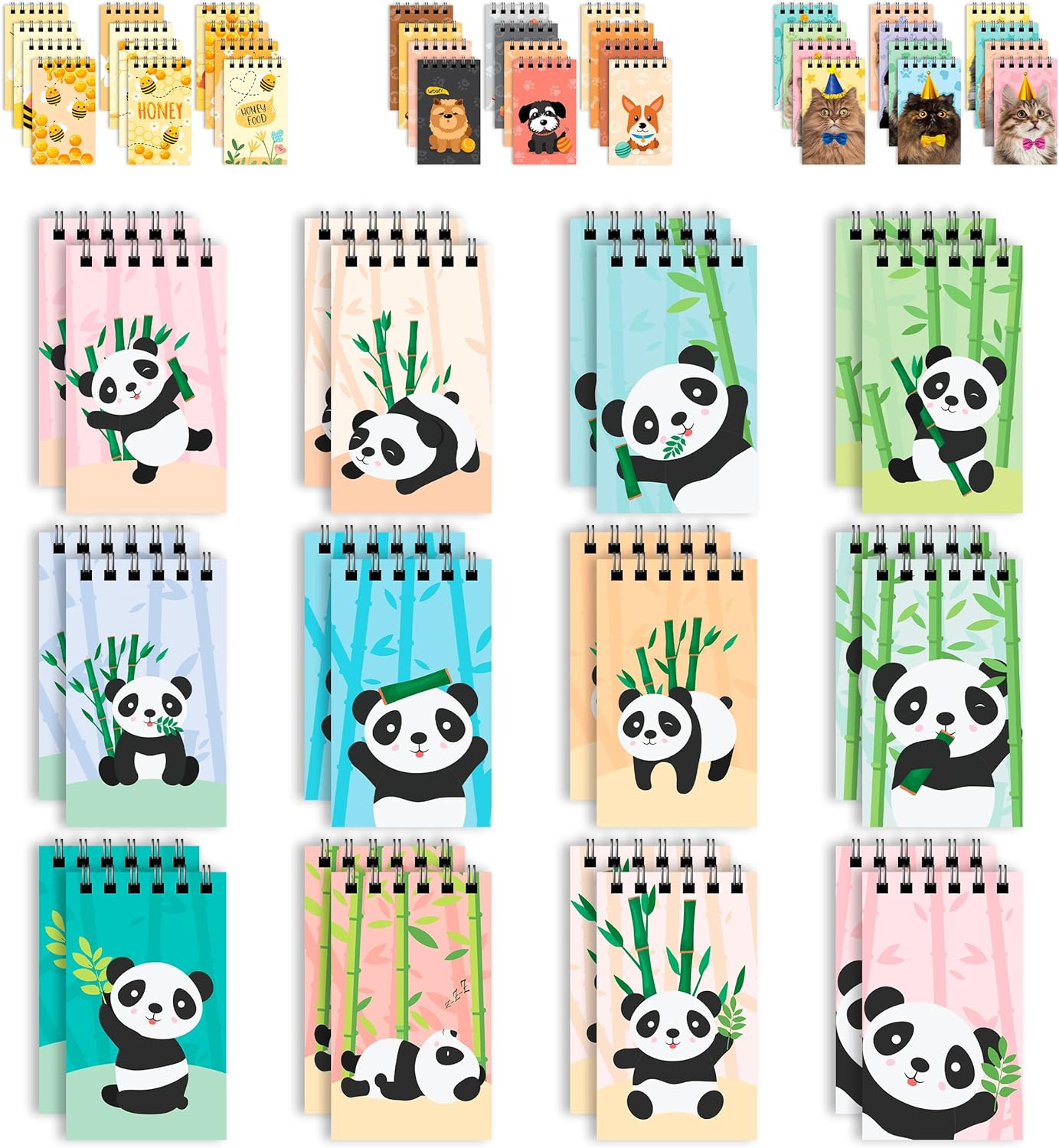 Panda Spiral Mini Notebook