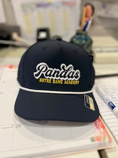 Panda Navy Hat with White Rope