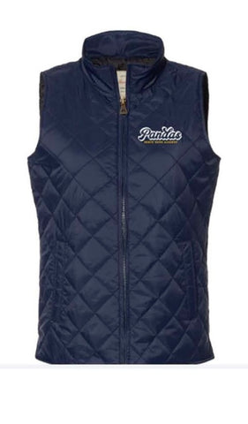 Navy Women's Diamond Quilted Vest